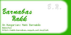 barnabas makk business card